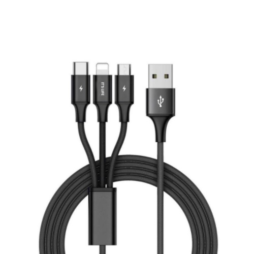 이츠라이프  비바스 3in1 멀티 충전 케이블