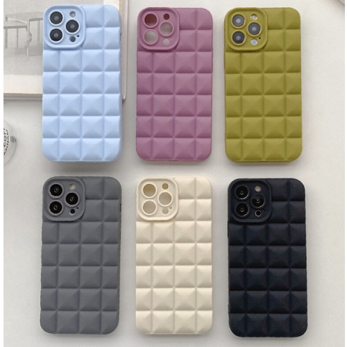 OMT  아이폰12/12 프로 큐브패턴 실리콘 케이스