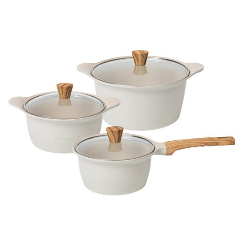 세신퀸센스  올리아 인덕션 세라믹 냄비 3종세트 (편수18+양수20,24)