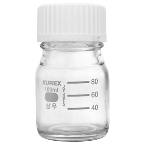 미르코리아 내열유리 눈금 유리병 100ml