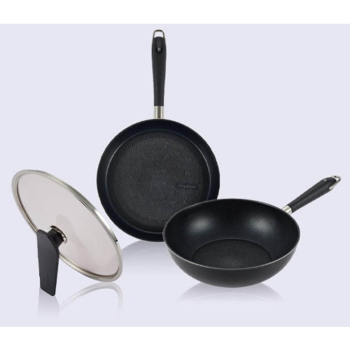 해피콜  매그넘 티타늄 IH 프라이팬 3종 (팬28+궁중팬28+유리뚜껑28)