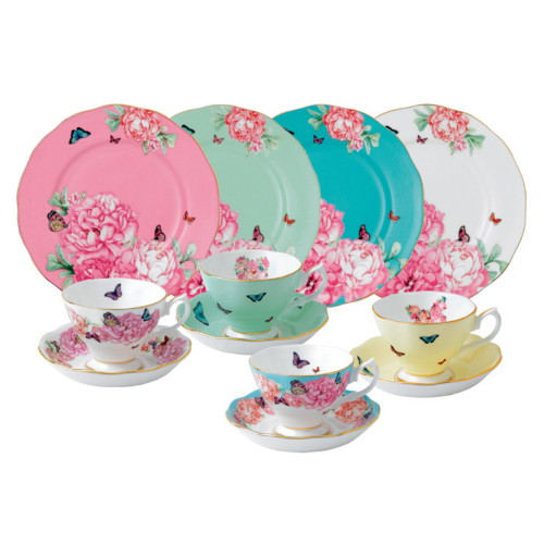 로얄알버트 미란다커 커피잔 접시 4인조 세트