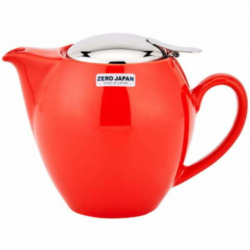 제로재팬 도자기 티포트 라운드 토마토 580ml