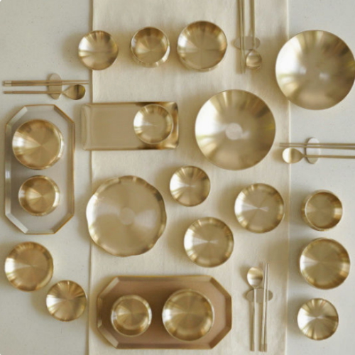 놋담 방짜유기 선 4인 반상기세트 32P