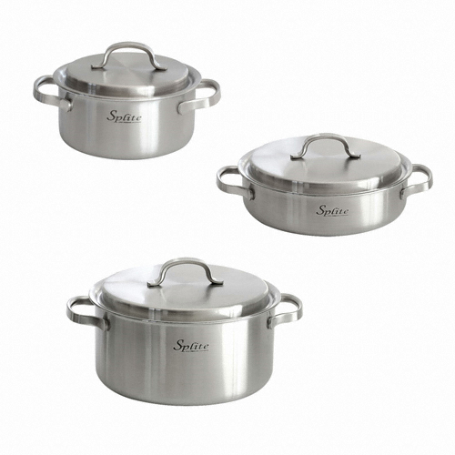한일스텐레스  스플릿 통5중 스테인레스 냄비 3종D (양수18,24+전골24)
