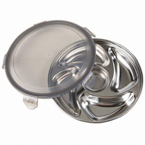 인콕 스텐식판 원형 5구+뚜껑