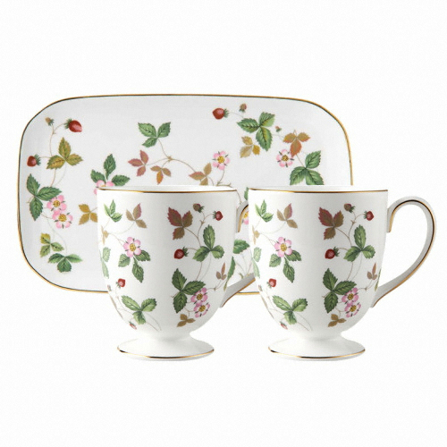 웨지우드 와일드 스트로베리 2인 브런치세트 3P