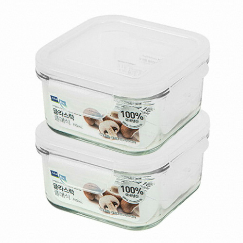글라스락 화이트에디션 정사각 490ml