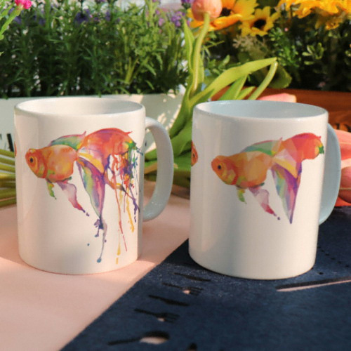 꾸밈 디자인 머그컵 금붕어