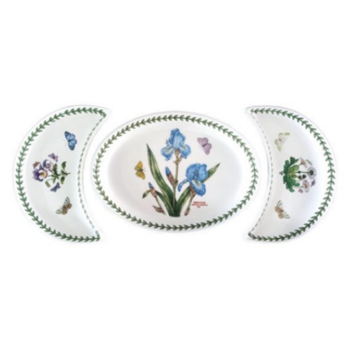 포트메리온 보타닉가든 타원스테이크 접시 세트 3P