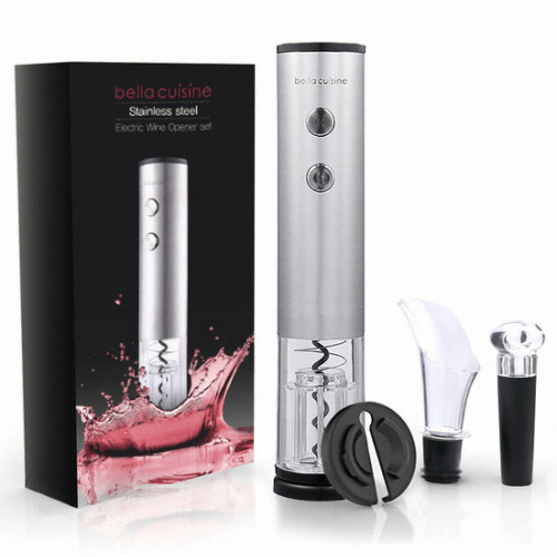 벨라쿠진 전동 와인오프너 세트(푸어러+스토퍼 포함)