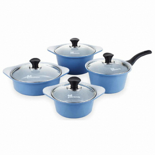 에코라믹  통주물 스톤 냄비 4종 (편수18+양수16,20+전골22)