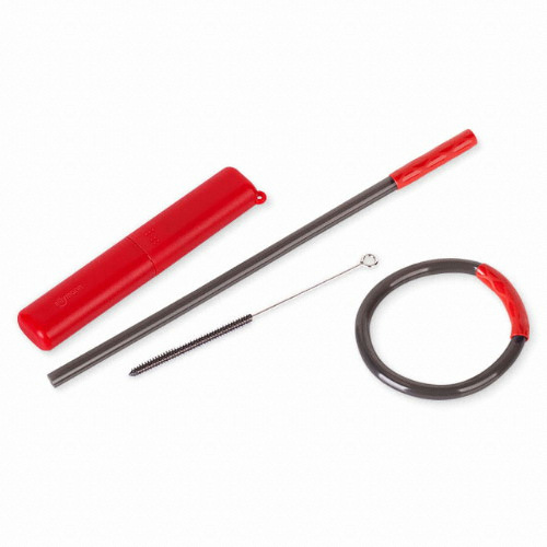 실리만  휴대용 실리콘 빨대 세트