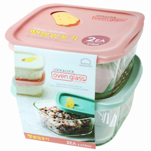 락앤락 오븐글라스 햇쌀밥용기 410ml (LLG501S2N)
