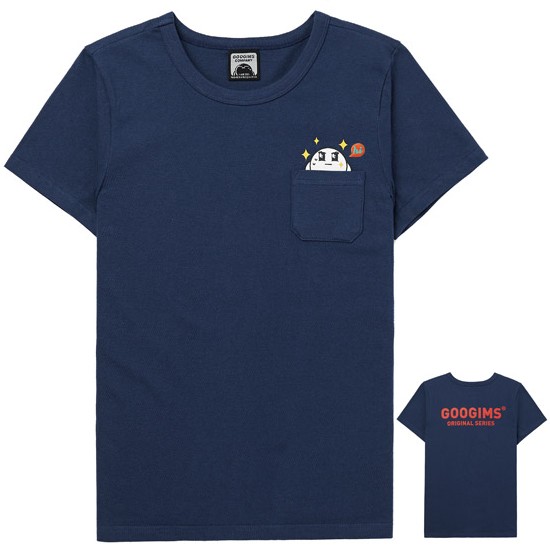 구김스 0118 구기미 반짝반짝 포켓 반팔 티셔츠_G14MMRT408