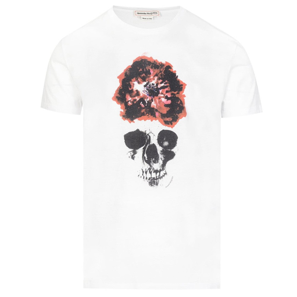 알렉산더맥퀸 플라워 스컬 반팔티셔츠 609581 QOZ93 0900