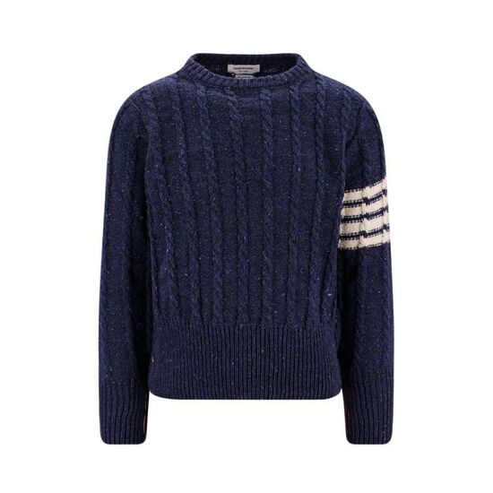 톰브라운 4바 스트라이프 트위스트 케이블 니트_MKA469B Y1506 424