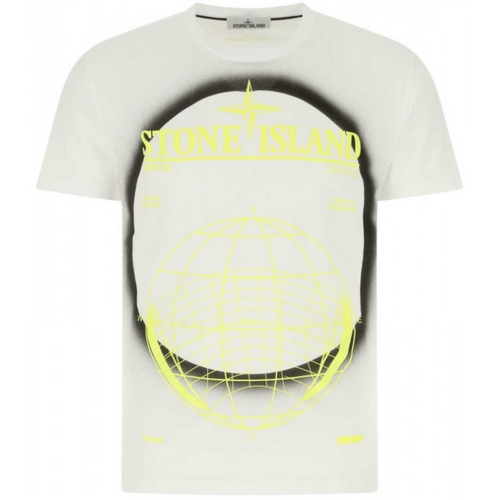 스톤아일랜드 솔라 로고 스프레이 프린팅 반팔 티셔츠_76152NS96