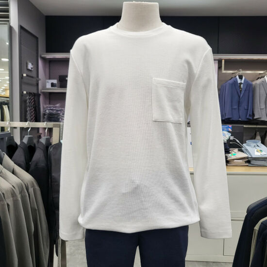 지오지아 면혼방 라운드 티셔츠_ABC5TR1301