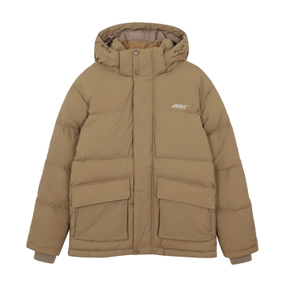 잠뱅이 남성 후드 중힙기장 다운 점퍼 AK4WWW13-BE