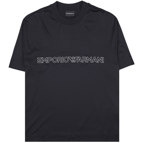 엠포리오아르마니 로고 자수 반팔 티셔츠 3R1TBD 1JUVZ