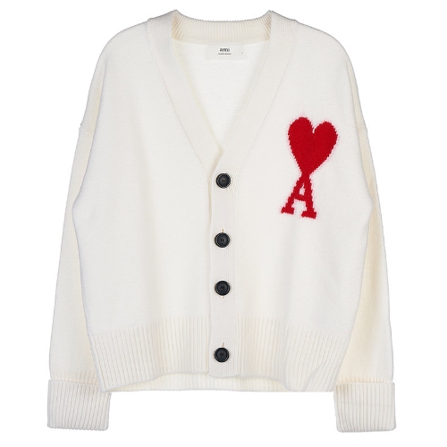 아미 빅 하트 로고 크롭 가디건_UKC002 018