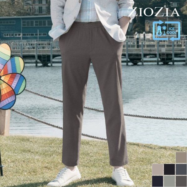 지오지아 풀밴딩 아이스 원더 바지_AEB2PP1101