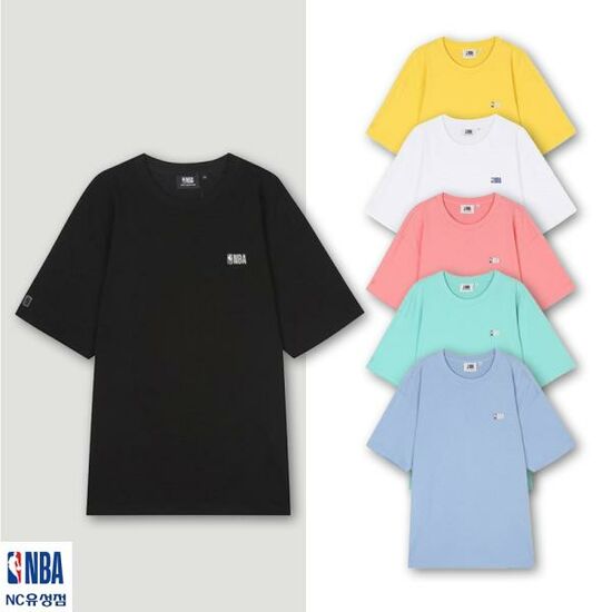 엔비에이(NBA) 남녀공용 루즈핏 라운드 반팔 티셔츠 N222TS011P
