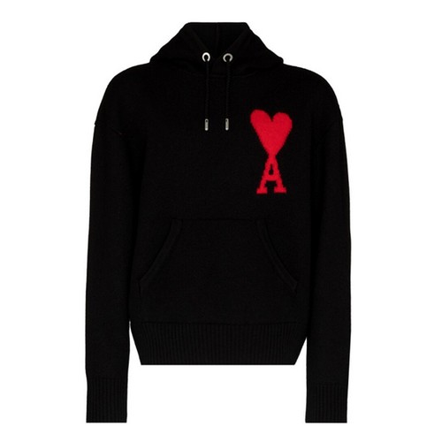 아미 빅 하트 로고 울니트 후드_UKS802 018