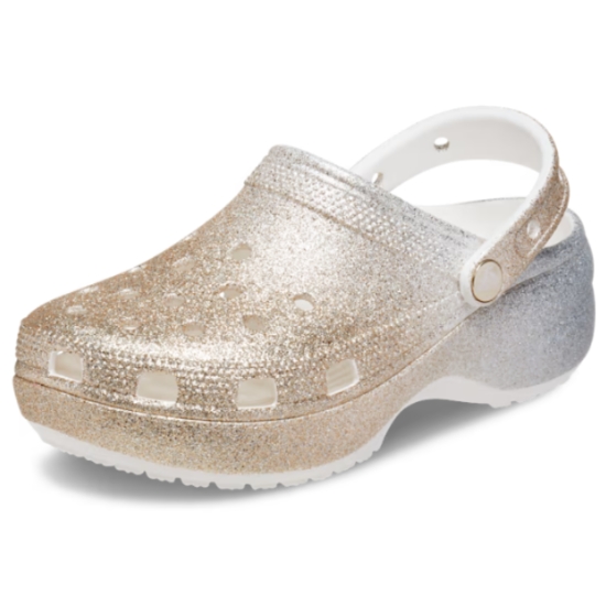 크록스 클래식 플랫폼 옴브레 글리터 클로그 207933-19B