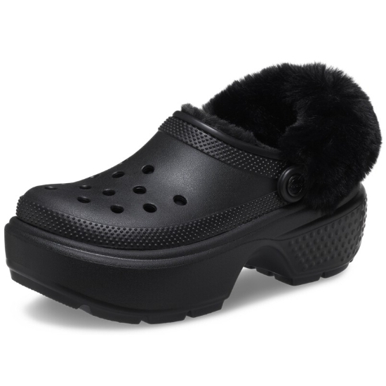 크록스 남녀공용 스톰프 라인드 클로그_208546-001