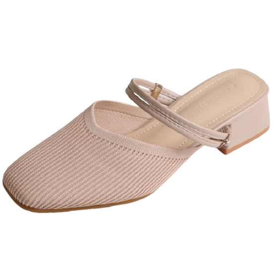 분홍코끼리 쫀득몰드창 발라드 니트 슬링백 블로퍼 (4cm)