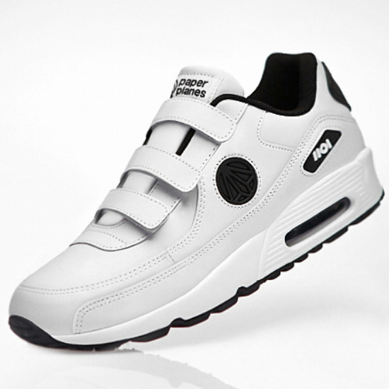페이퍼플레인 벨크로 에어운동화 PP1408 (화이트블랙)