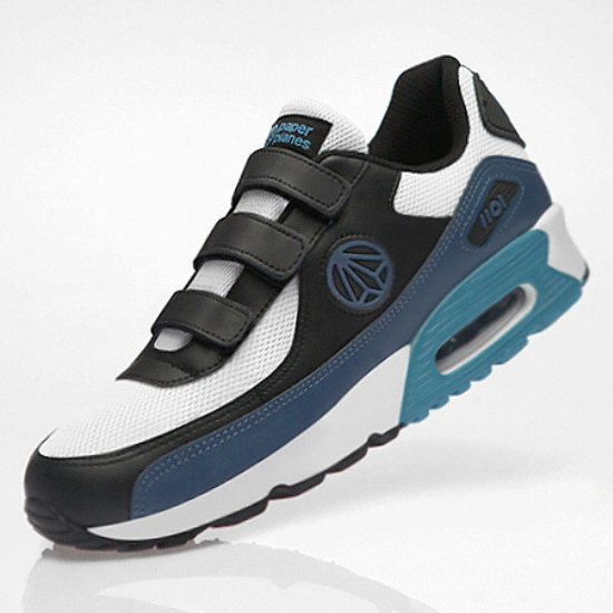 페이퍼플레인 벨크로 에어운동화 PP1408 (블랙네이비블루)