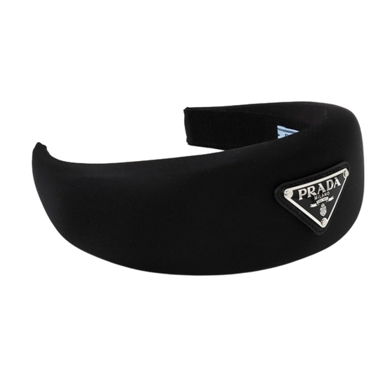 프라다 블랙 로고 헤어밴드 1IH016 2DMI F0002