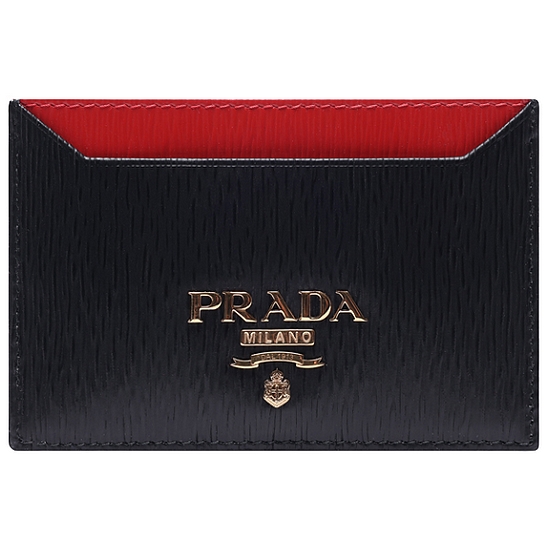 프라다 비텔로 금장로고 카드지갑 1MC208 2B6Q F0TMH