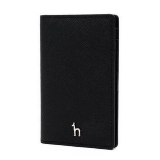 헤지스 퍼피로고 플랫 카드지갑 HIHO3F131BK