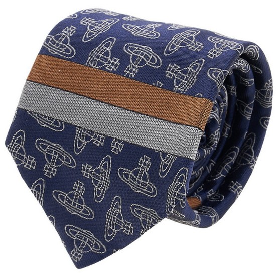 비비안웨스트우드 실크 자카드 넥타이 81050001 W00CD