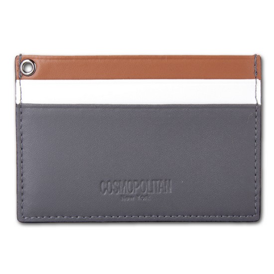 코스모폴리탄 소가죽 카드지갑 CPB17WC L0114 (그레이)