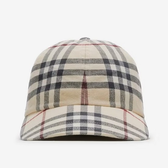 버버리 체크 코튼 야구 모자 8073370