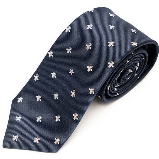 구찌 벌 모양 패턴 실크 넥타이 456526 4E002 4078