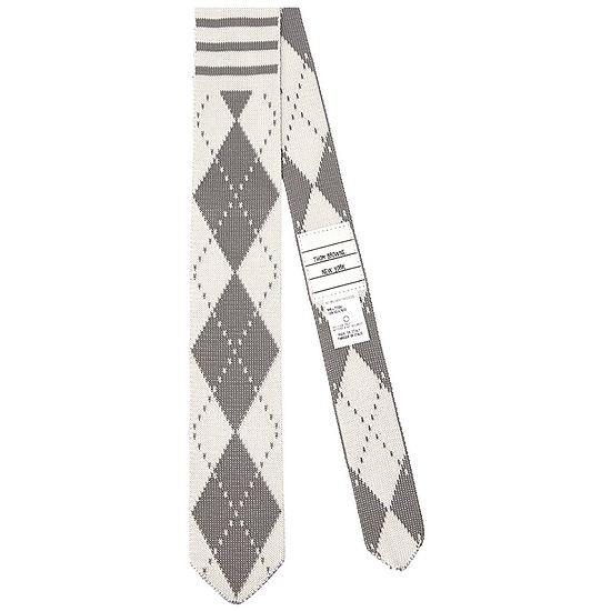 톰브라운 사선 아가일 자카드 니트 실크 넥타이 MNL045K Y4003 055