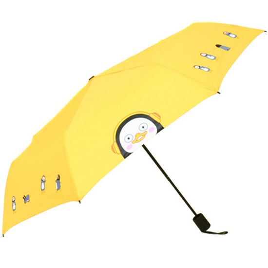 제이에스글로벌 펭수 일러스트 보더 3단 수동 우산 30005