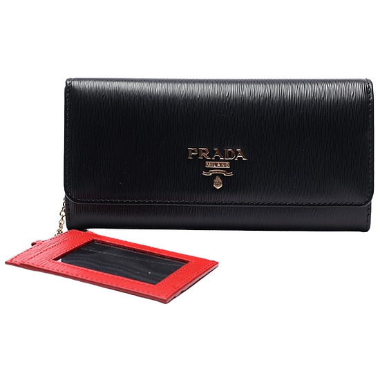 프라다 비텔로 금장로고 장지갑 1MH132 2B6Q F0TMH