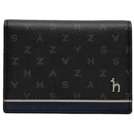 헤지스 가죽 레터링 패턴 배색 반지갑 HJHO3E457BK