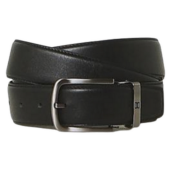 닥스 버클 DD 로고 음각 소가죽 벨트 DBBE2F045BK