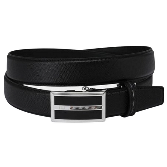 닥스 체크배색 가죽 자동벨트 DBBE1E990BK