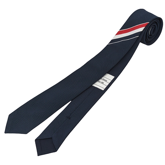 톰브라운 클래식 삼선 엔지니어드 스트라이프 실크 넥타이_MNL001A 00991 415