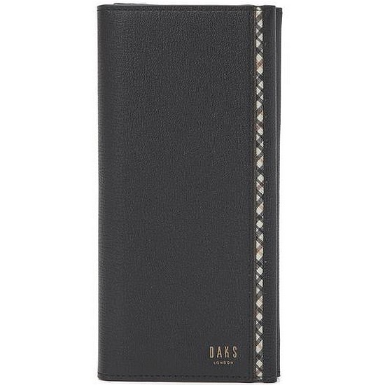 닥스 체크배색 소가죽 장지갑 DBWA0F441BK
