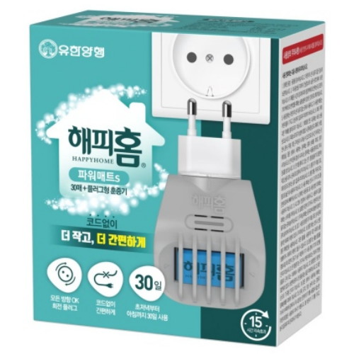 해피홈 파워매트S 플러그형 훈증기 + 리필 30매